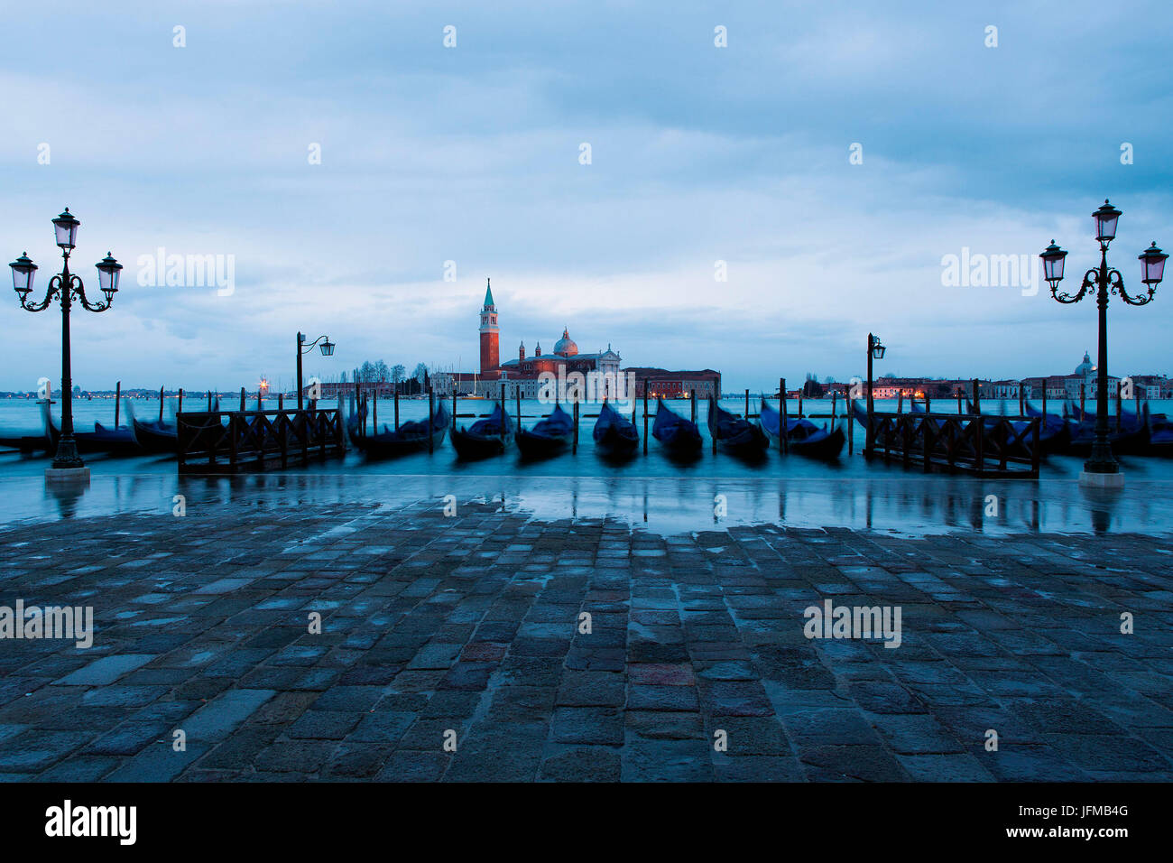 St. Georgskirche größere Ansicht vom Platz San Marco, Venedig, Italien Stockfoto