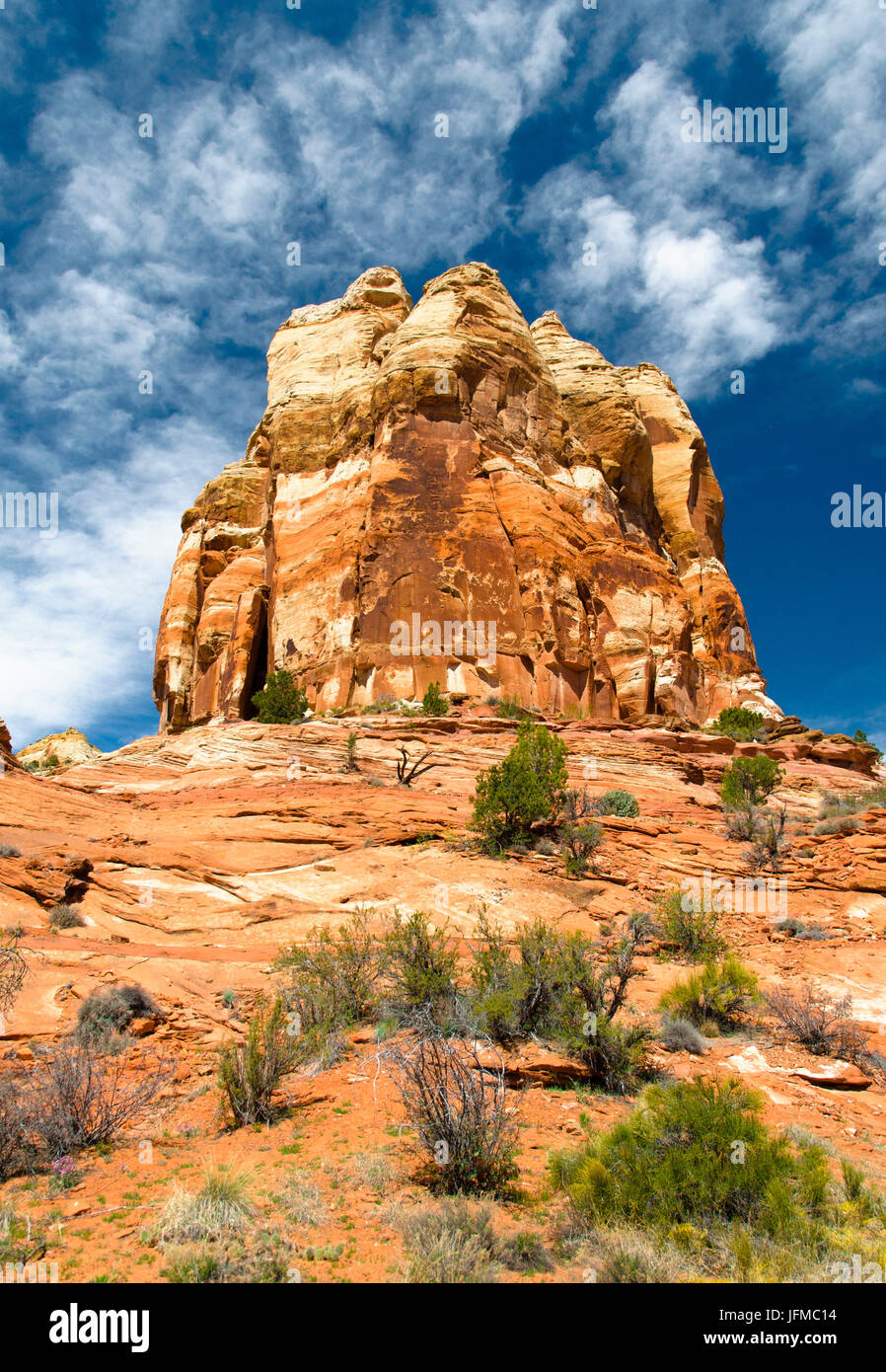 Sandstein Monolith, Wayne County, Utah, U, S, A, Stockfoto