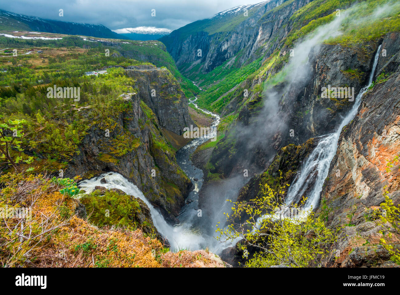 Voringfossen, Eidfjord, Norwegen Stockfoto