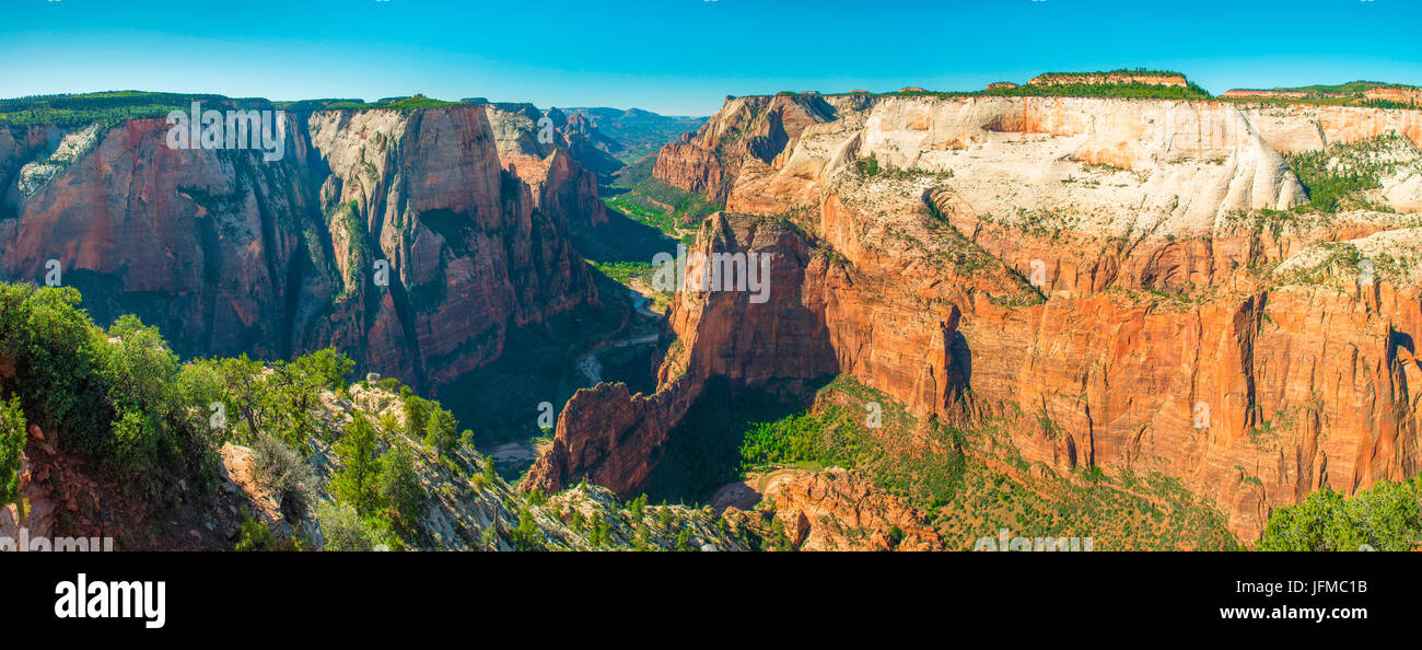 Aussichtspunkt, Zion Nationalpark, Utah, U, S, A, Stockfoto