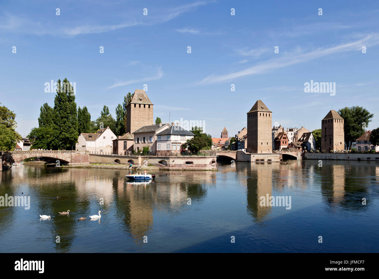 Straßburg, Elsass, Frankreich, Touristenboot Stockfoto