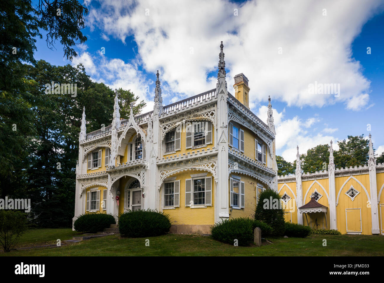 USA, meist fotografierten Haus in Maine Maine, Kennebunk, The Wedding Cake House Stockfoto