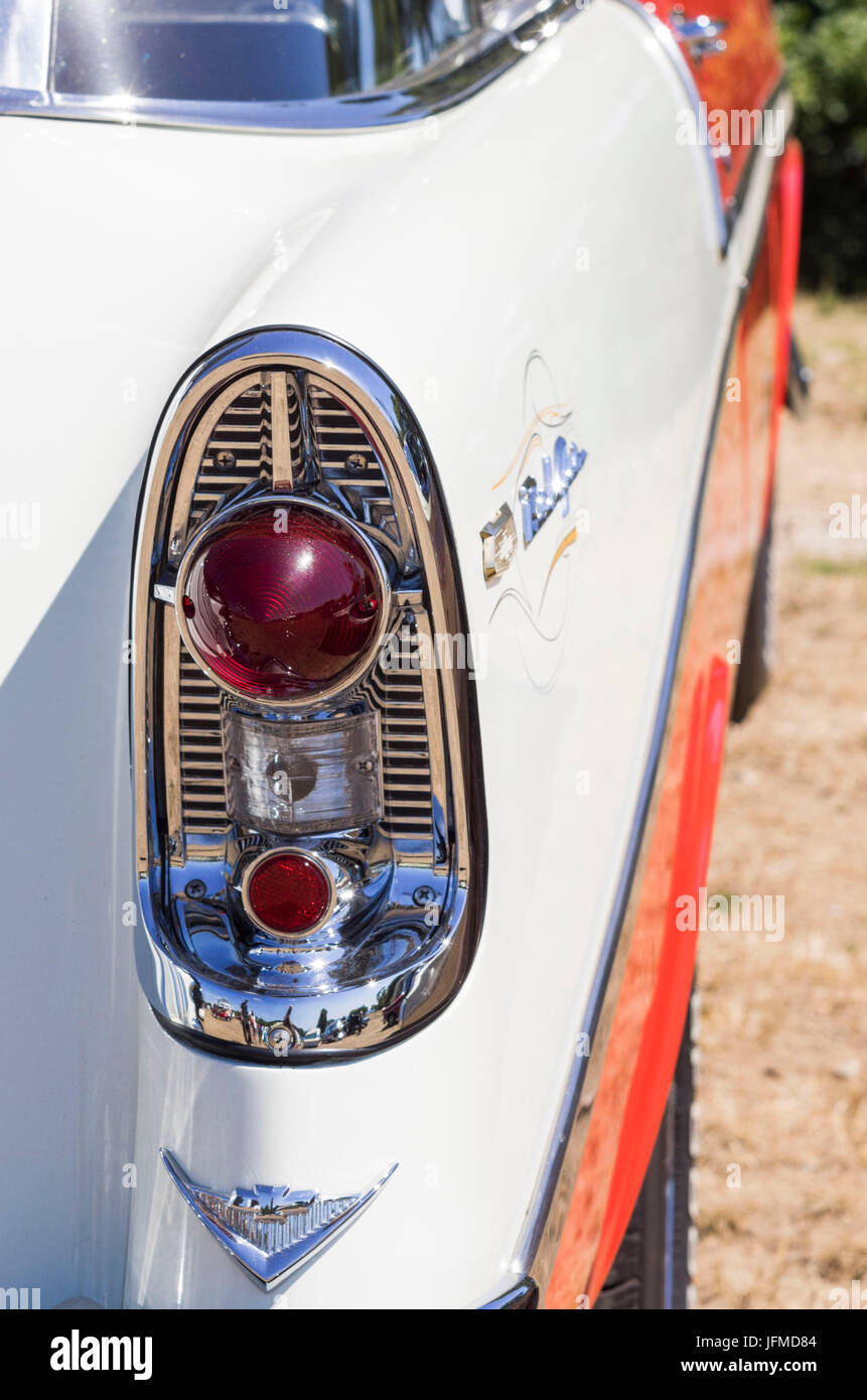 USA, Massachusetts, Cape Ann, Gloucester, Oldtimer, 1950-Ära Chevrolet Bel Air, Detail Stockfoto