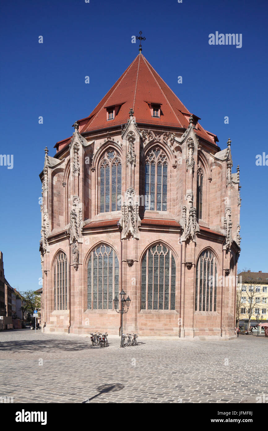 Sankt Lorenzkirche, Altstadt, Nürnberg, Franken, Bayern, Deutschland, Europa ich alte Kirche "Lorenzkirche", Altstadt, Nürnberg, Bayern, Deutschland, Eu Stockfoto