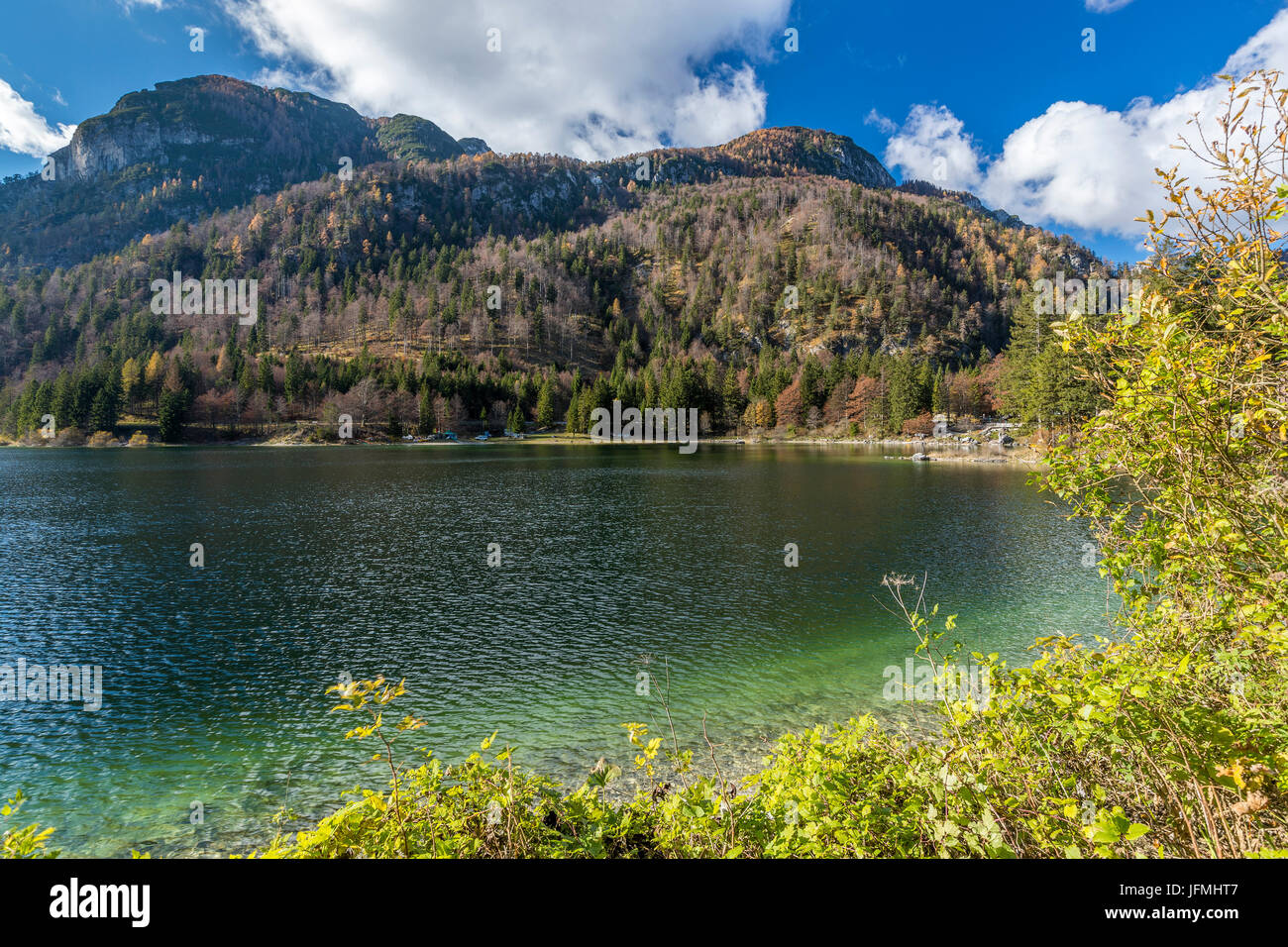 Lago del Predil, Provinz Udine, Region Friaul-Julisch Venetien, Italien, Europa. Stockfoto