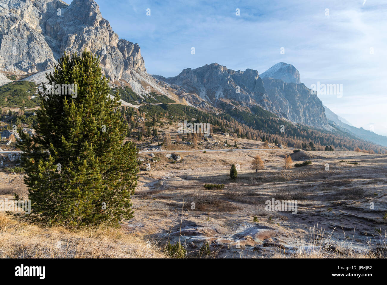 Passo Falzarego, Provinz Belluno, Region Venetien, Italien, Europa. Stockfoto