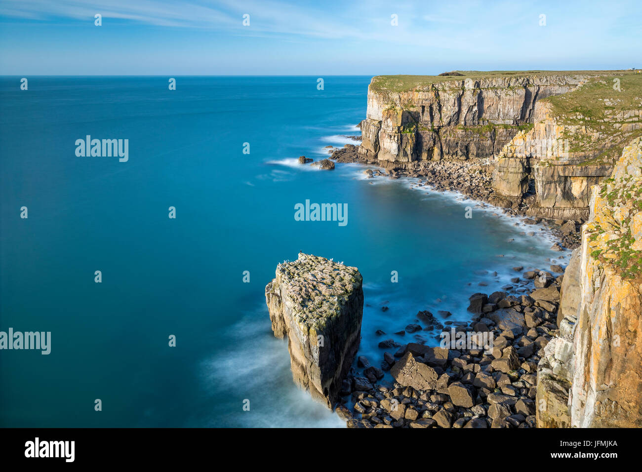 St. Govan Kopf, Pembrokeshire Coast National Park, Bosherston, Wales, UK Stockfoto