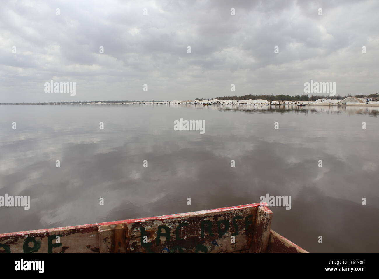 Lake Retba, Pink Lake, Lac Rose vor Dakar, Senegal Stockfoto