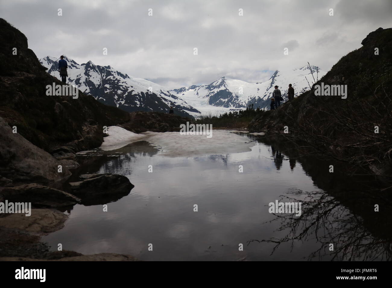 Schnee Caped Berge in der Great Alaskan im Freien Stockfoto