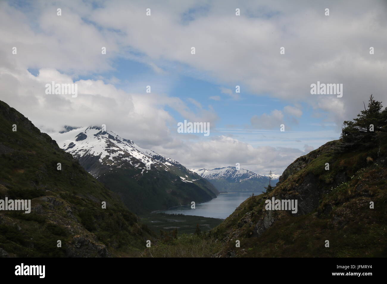 Schnee Caped Berge in der Great Alaskan im Freien Stockfoto