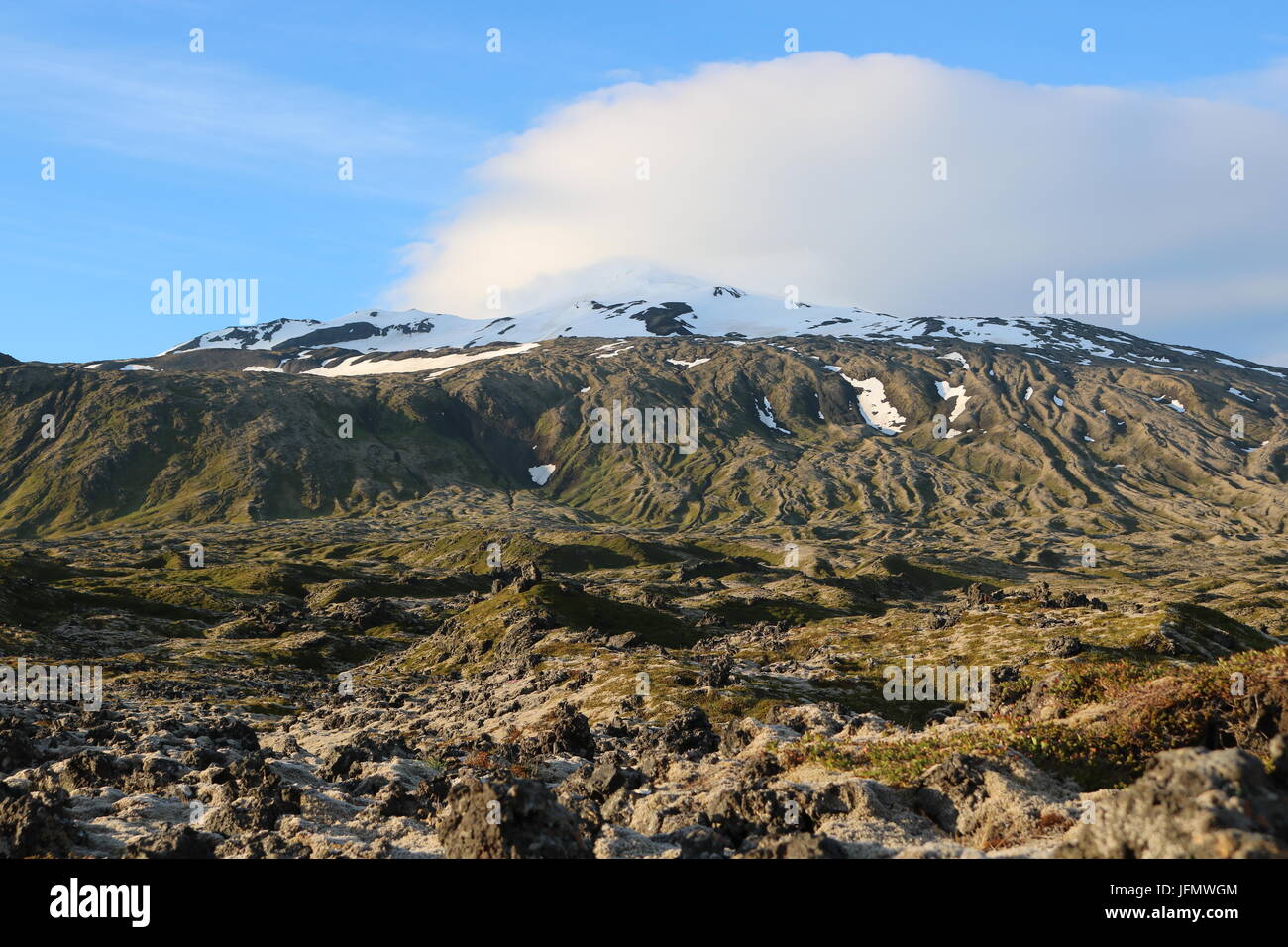 Snæfellsjökull Island - Isländischer Vulkan Stockfoto