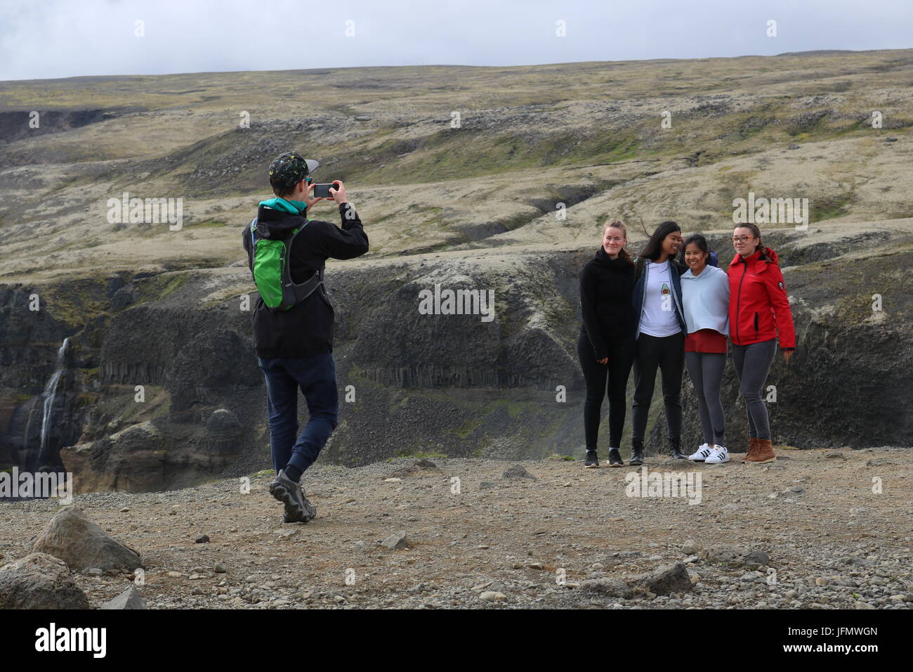 Freunde im Freien Foto Capture Island Stockfoto