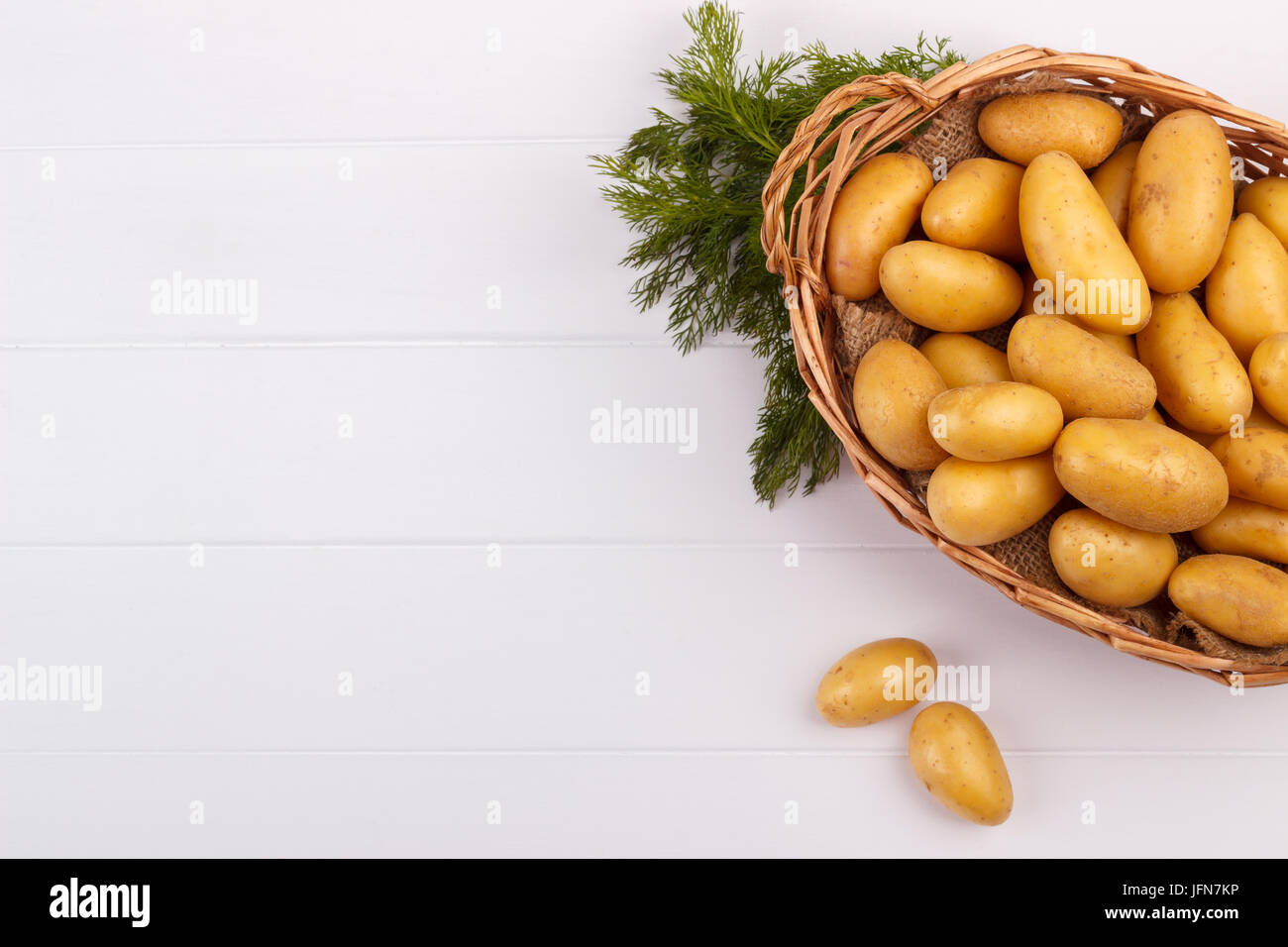 Raw baby Kartoffeln Stockfoto