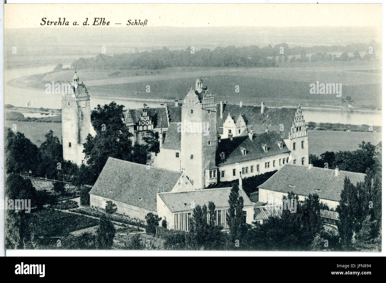 04259-Strehla-1903-Schloß-Brück & Sohn Kunstverlag Stockfoto