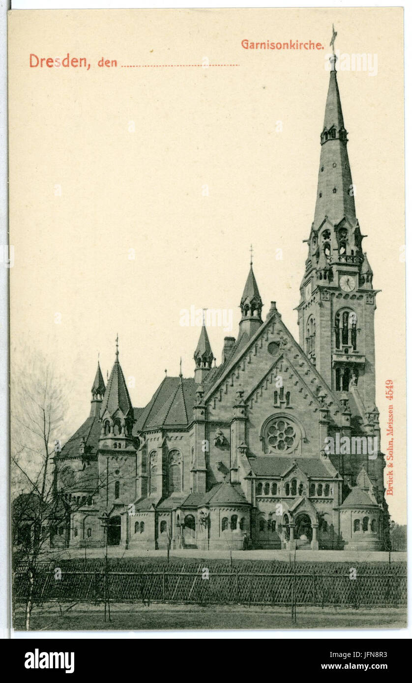 04549-Dresden-1903-Garnisonskirche-Brück & Sohn Kunstverlag Stockfoto