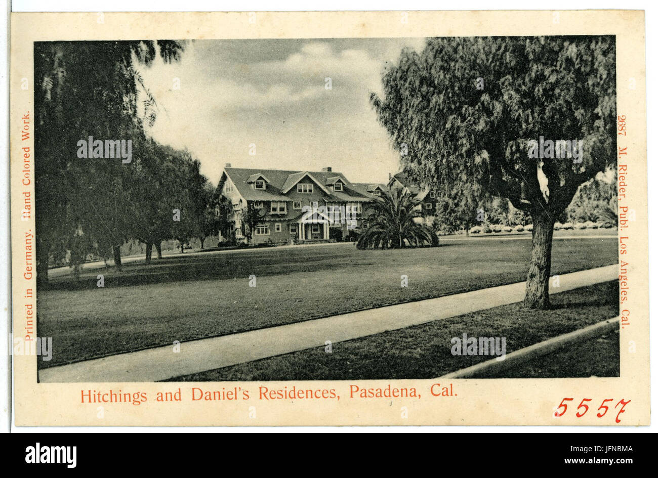 05557-Pasadena-1904-Hitchings und Daniels Residenzen-Brück & Sohn Kunstverlag Stockfoto