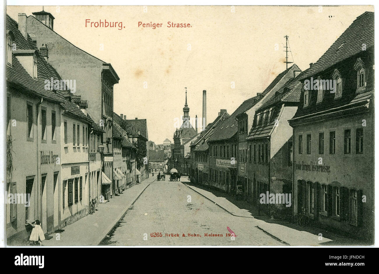 06265-Frohburg-1905-Peniger Straße-Brück & Sohn Kunstverlag Stockfoto