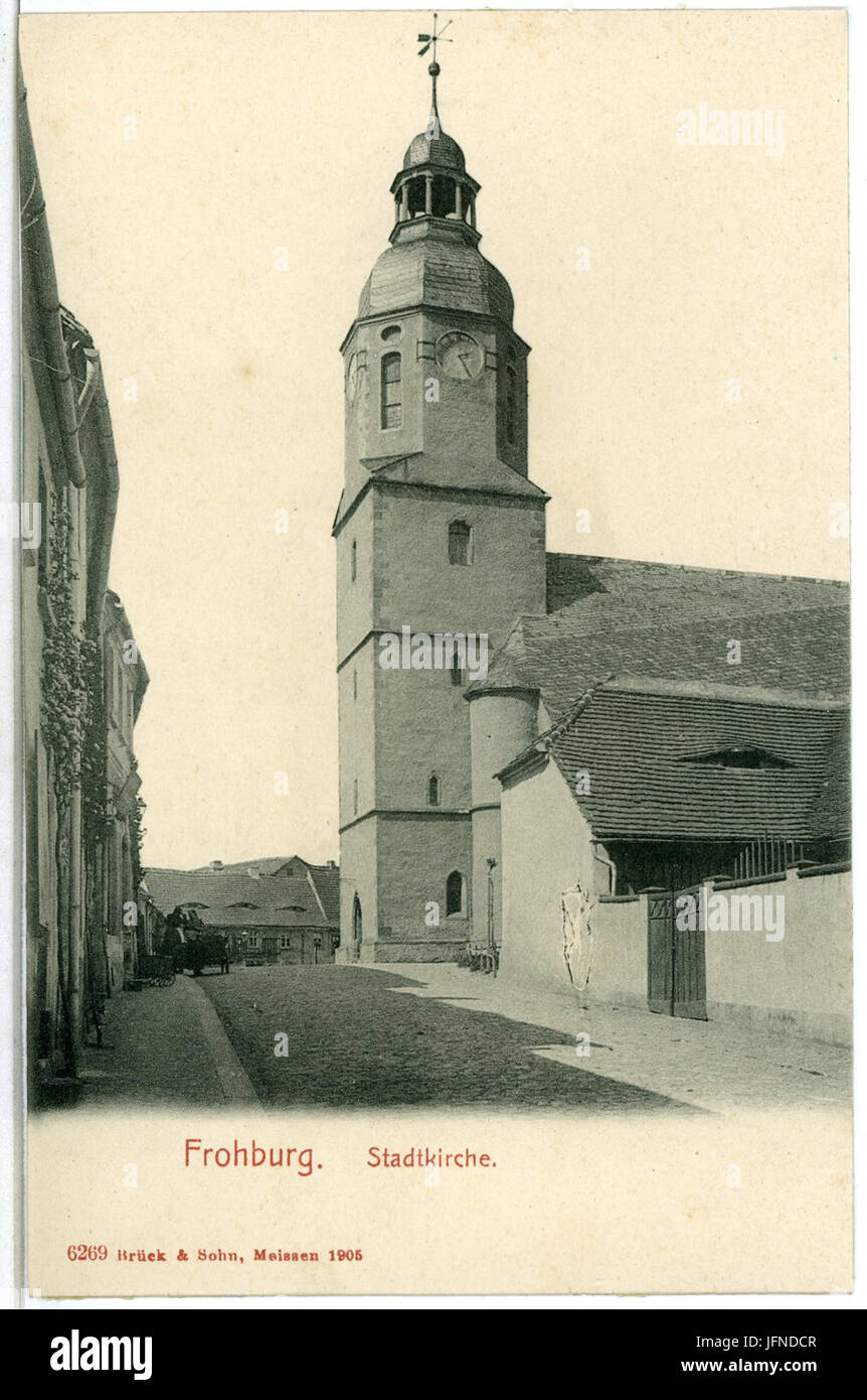 06269-Frohburg-1905-Stadtkirche-Brück & Sohn Kunstverlag Stockfoto