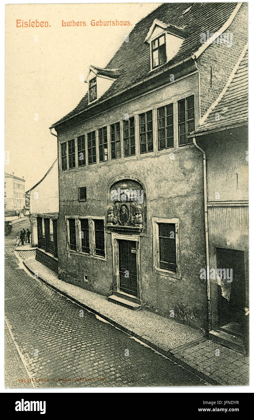 06630-Eisleben-1905-Luthers erst-Brück & Sohn Kunstverlag Stockfoto