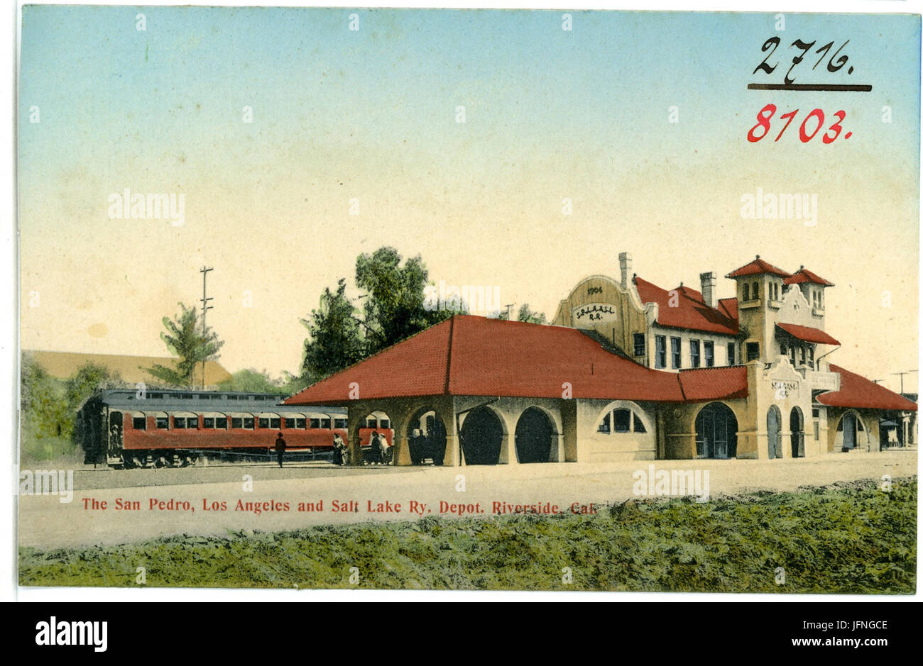 08103-Riverside, Cal-1906-Depot-Brück & Sohn Kunstverlag Stockfoto