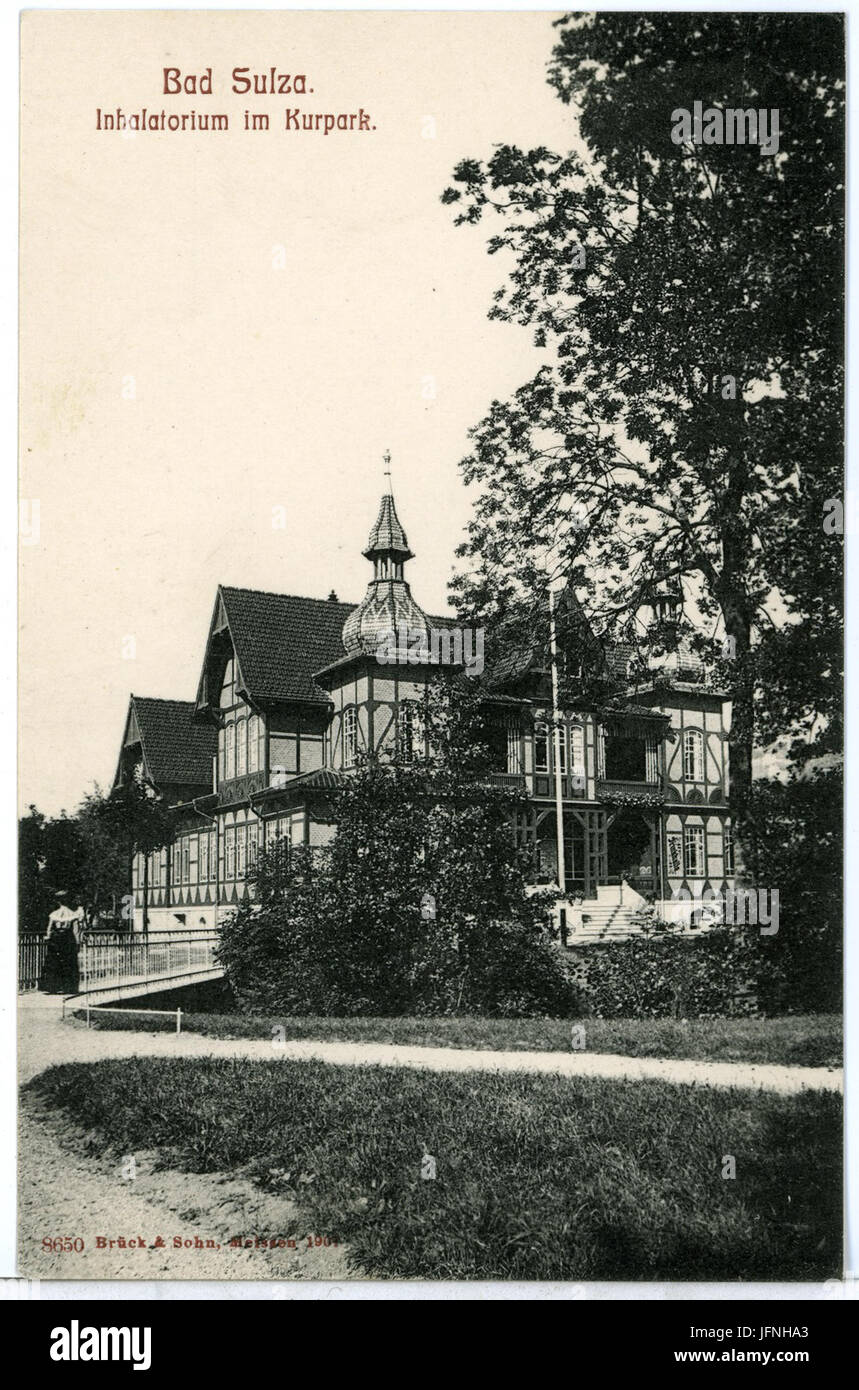 08650-Bad Sulza-1907-Inhalatorium Im Kurpark-Brück & Sohn Kunstverlag Stockfoto