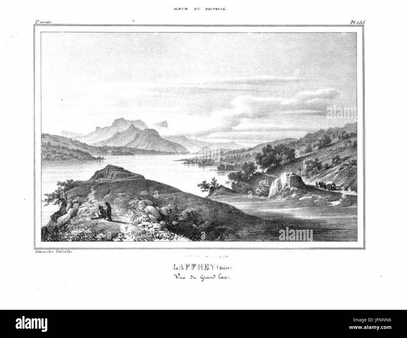 1087 Album Dauphiné, Wälder (Isère), Vue du Grand Lac von AD Stockfoto