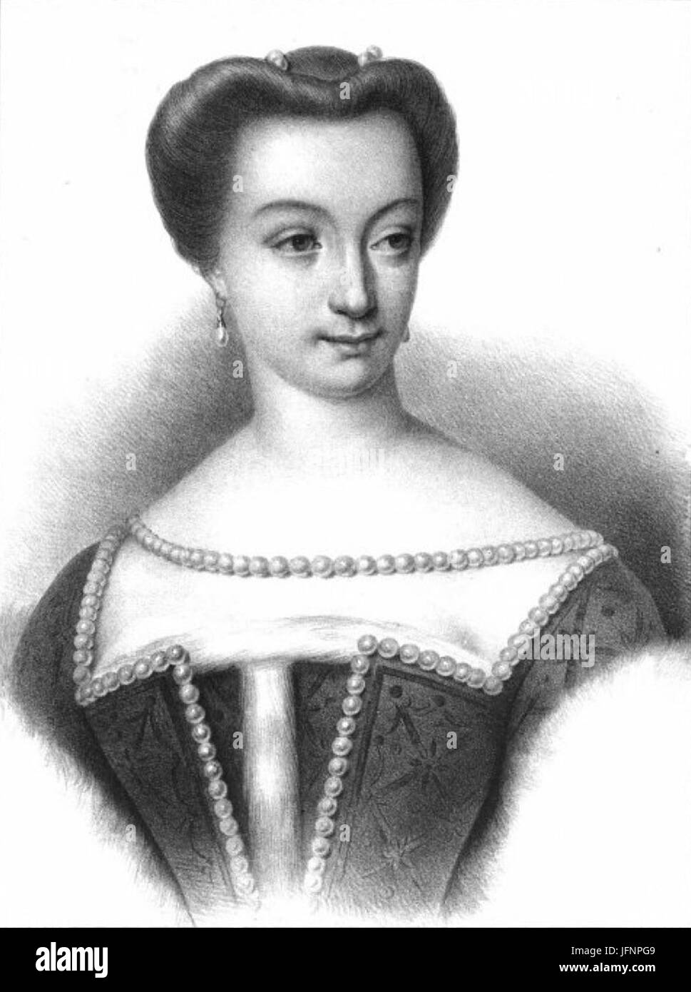 1325 Album Dauphiné, Diane de Poitier, n. beschnitten Stockfoto