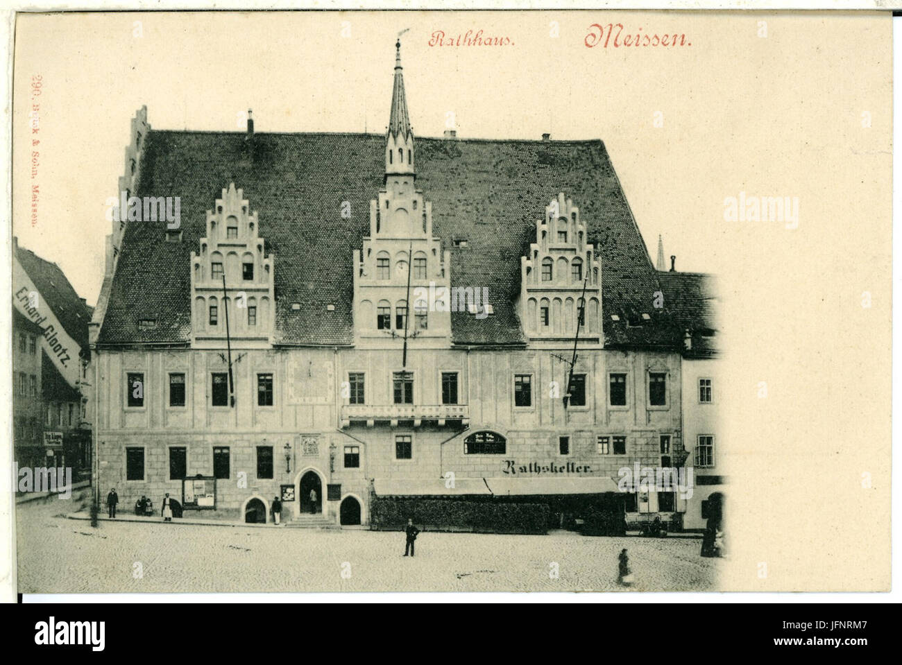 00290-Meißen-1898-Rathaus-Brück & Sohn Kunstverlag Stockfoto