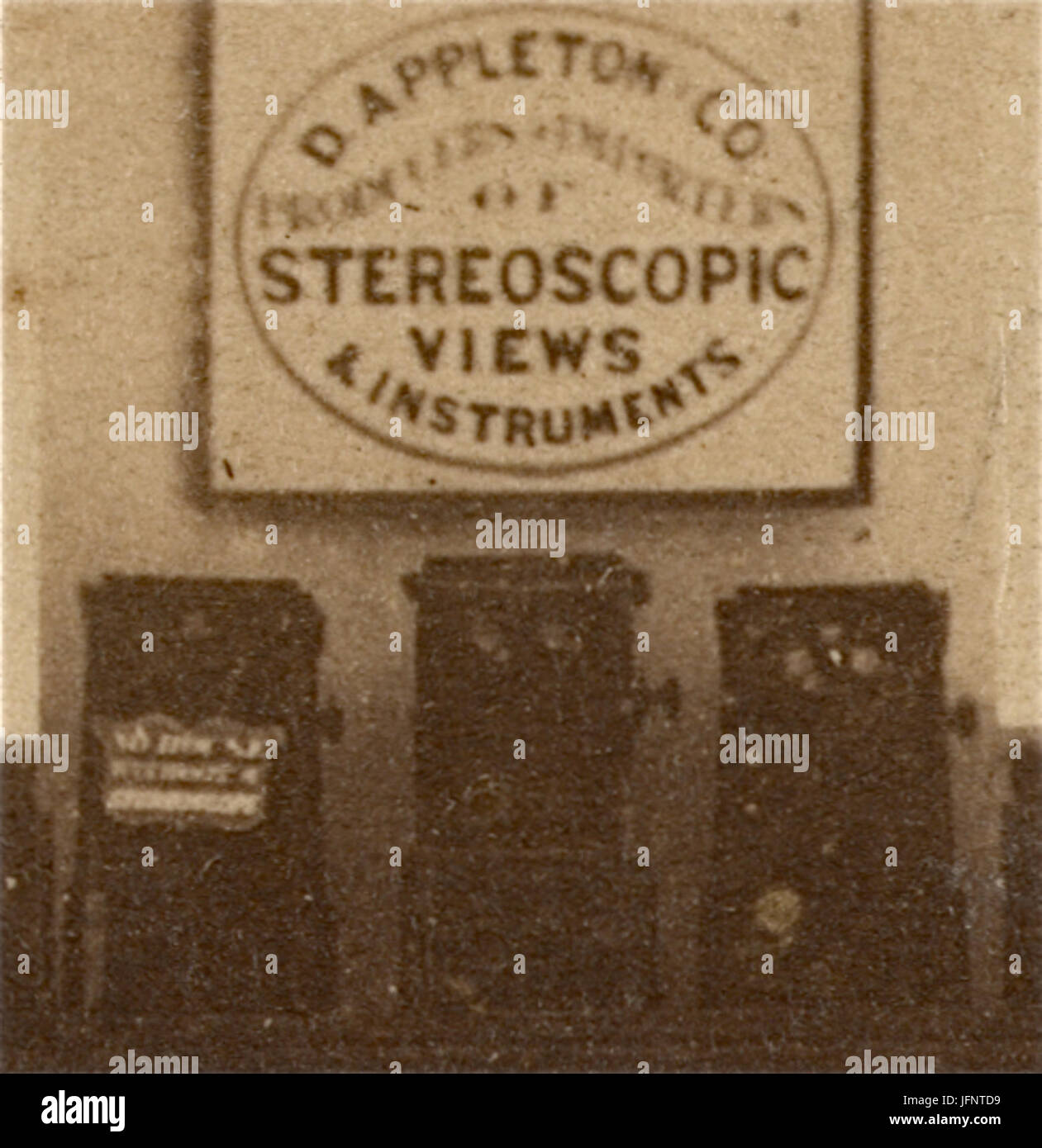 1870er Jahren D Appleton 26 Co stereoskopische Ansichten und Anbaugeräte Broadway NYC LC detail3 Stockfoto