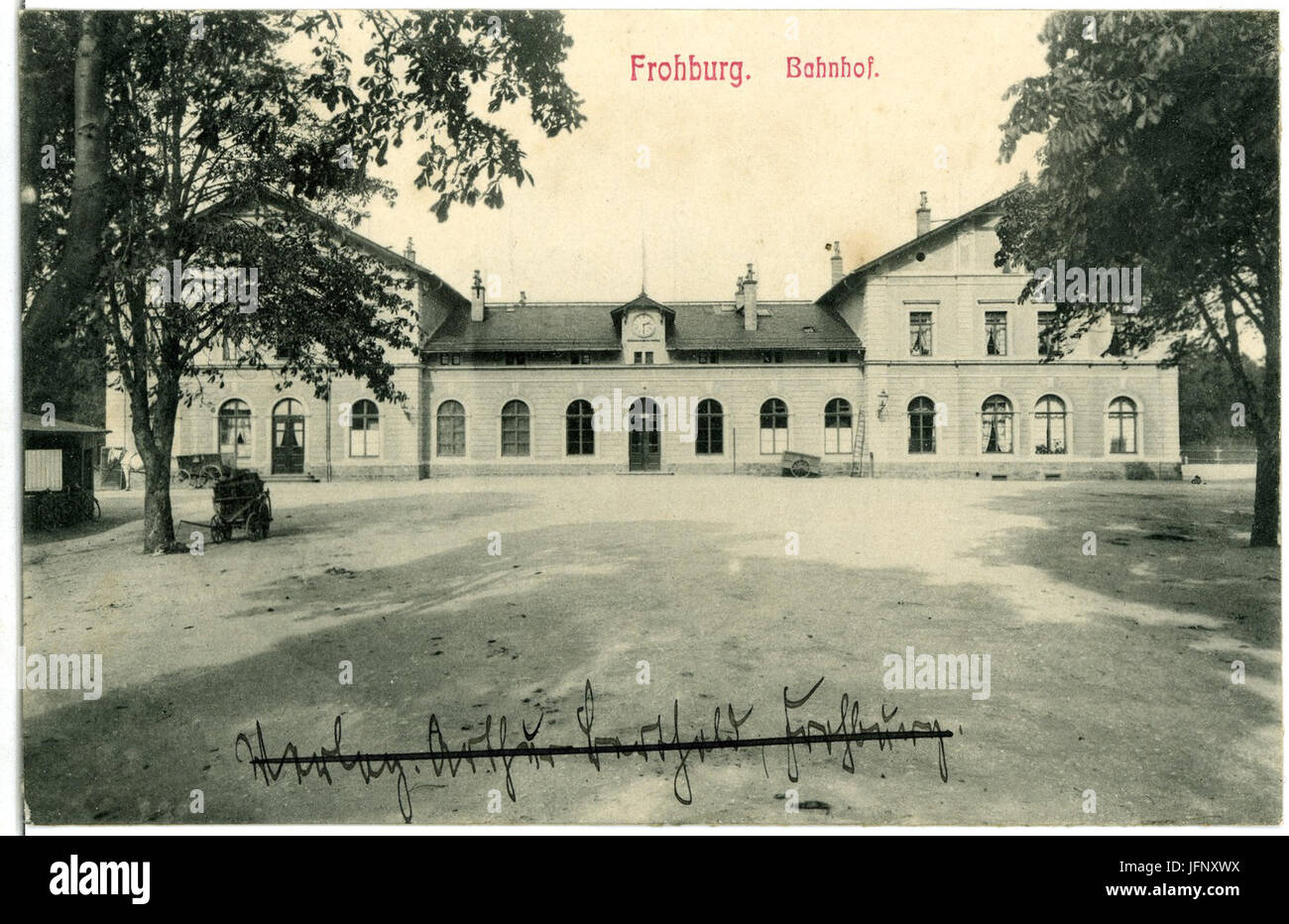 01940-Frohburg-1901-Bahnhof-Brück & Sohn Kunstverlag Stockfoto