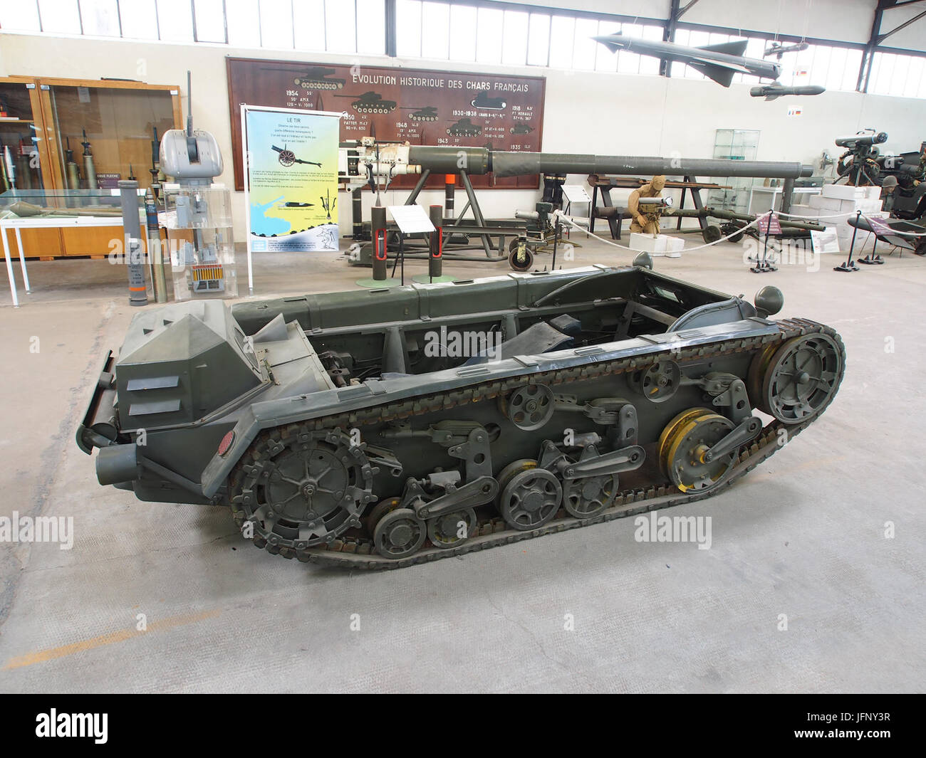 1955 Fouga 90, VP Tanks in der Musée des Blindés, Frankreich, Pic-6 Stockfoto