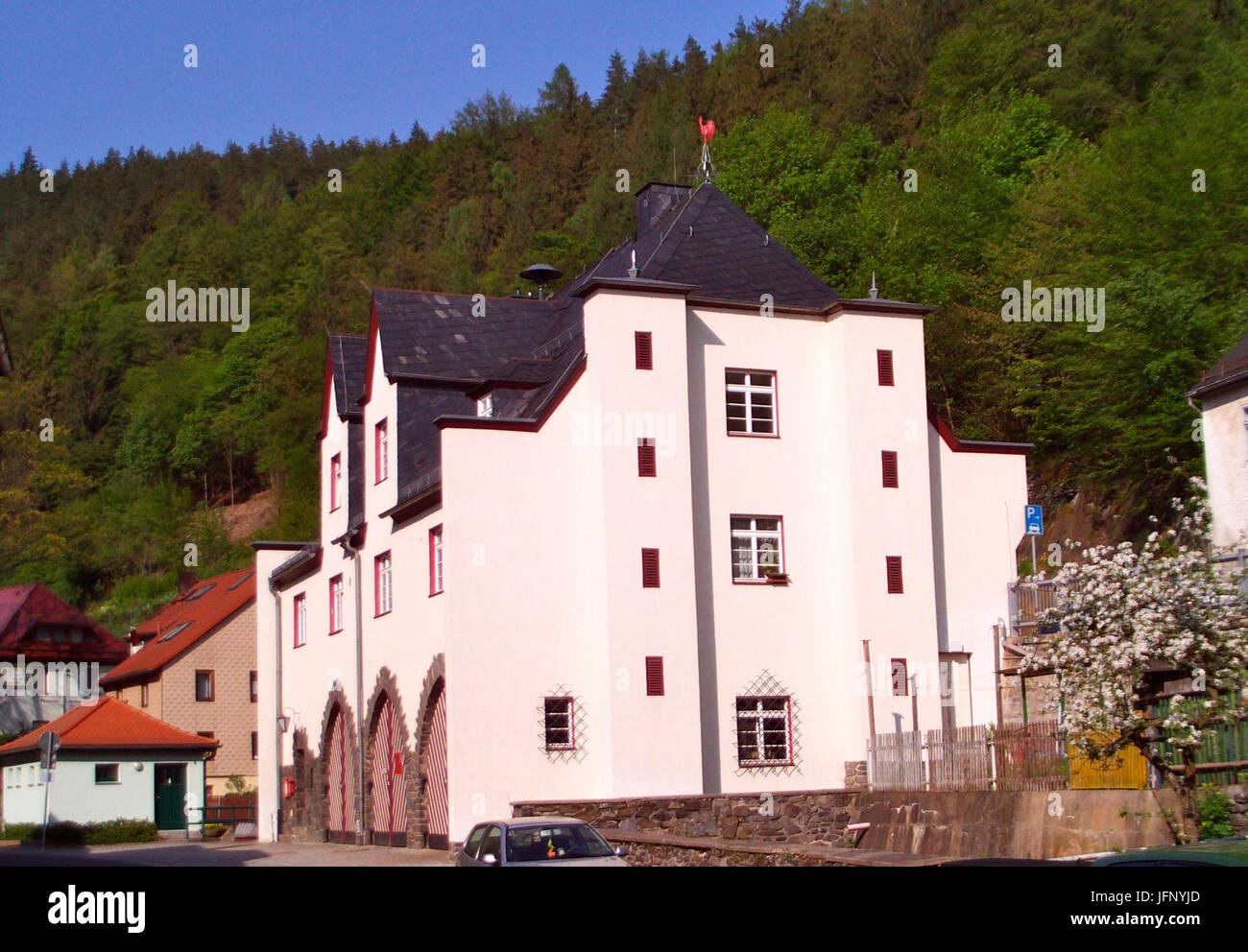 2009-05-02-17.10.23-Ziegenrück-Feuerwehr Stockfoto