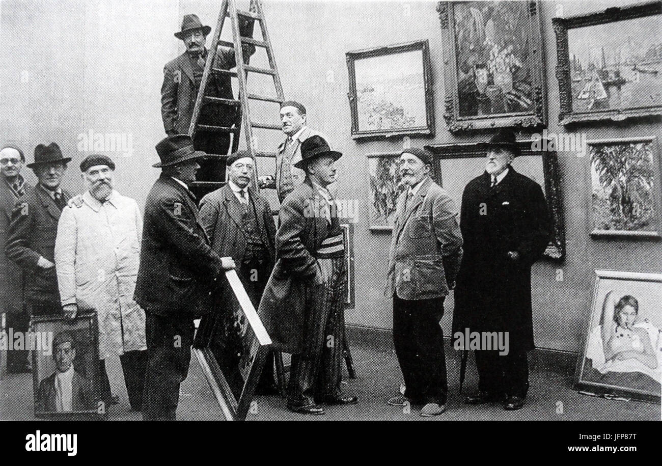 Ein l'accrochage du Salon des Artistes Rouennais, Musée des Beaux-Arts de Rouen, Robert Antoine Pinchon (Mitte) 1934 Stockfoto