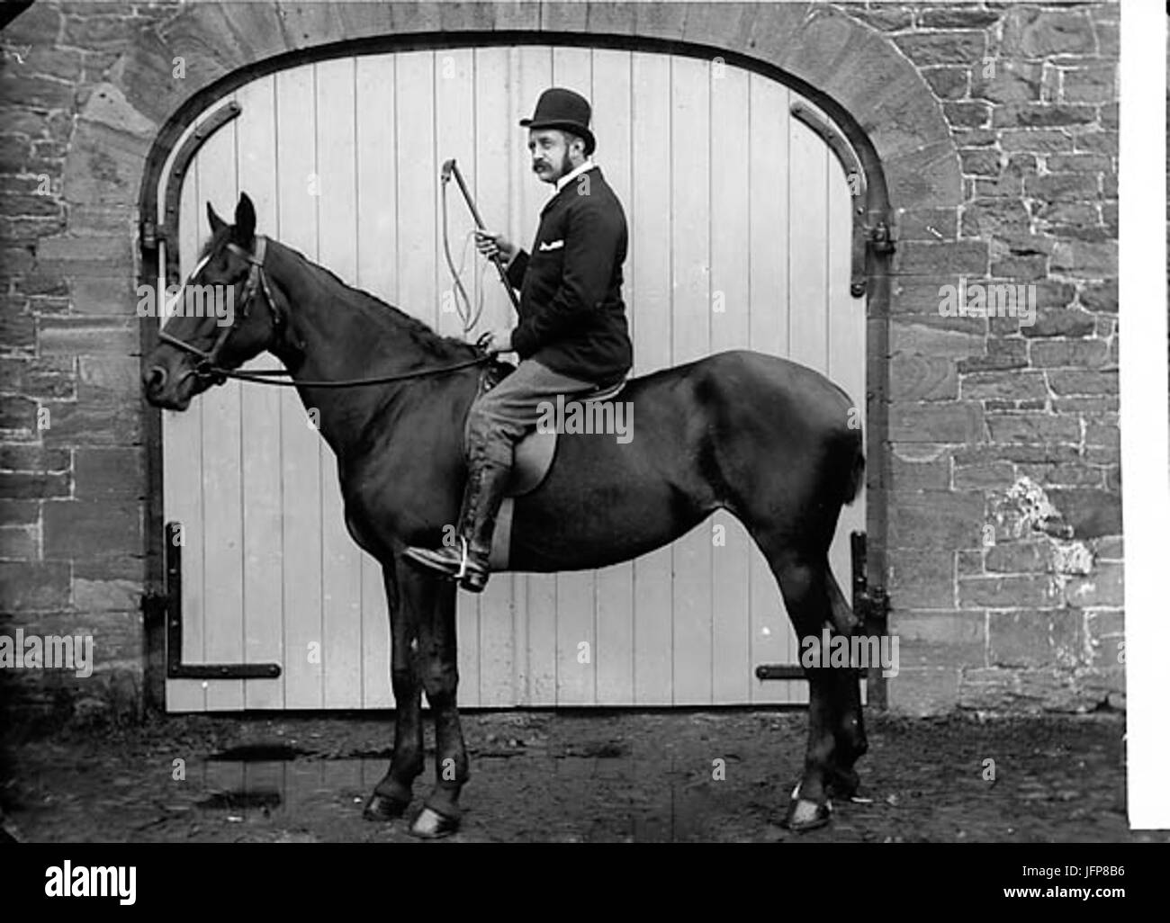 Ein Mann auf Reiten 28Wakefield29 NLW3363233 Stockfoto