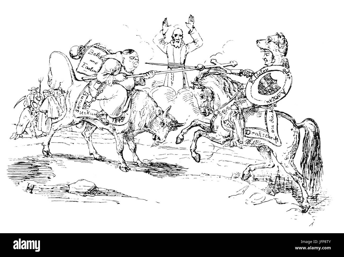 Aargauer Klosterstreit - Guckkasten 25. März 1841 Stockfoto