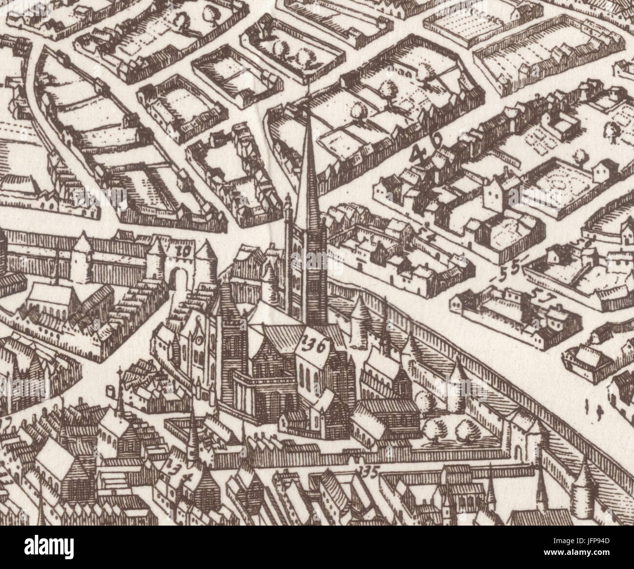 Abbaye Sainte-Geneviève de Paris im Jahre 1618 Stockfoto