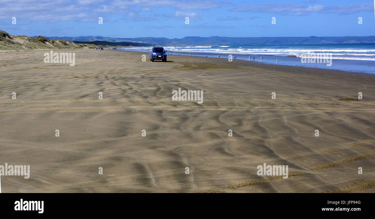 90 Mile Beach, North Island, Neuseeland Stockfoto