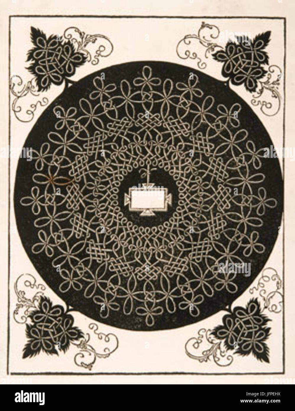 Albrecht Dürer nach Leonardo da Vinci Knoten mit länglichen Rosette 28without monogram29 Holzschnitt nach 1507. Stockfoto
