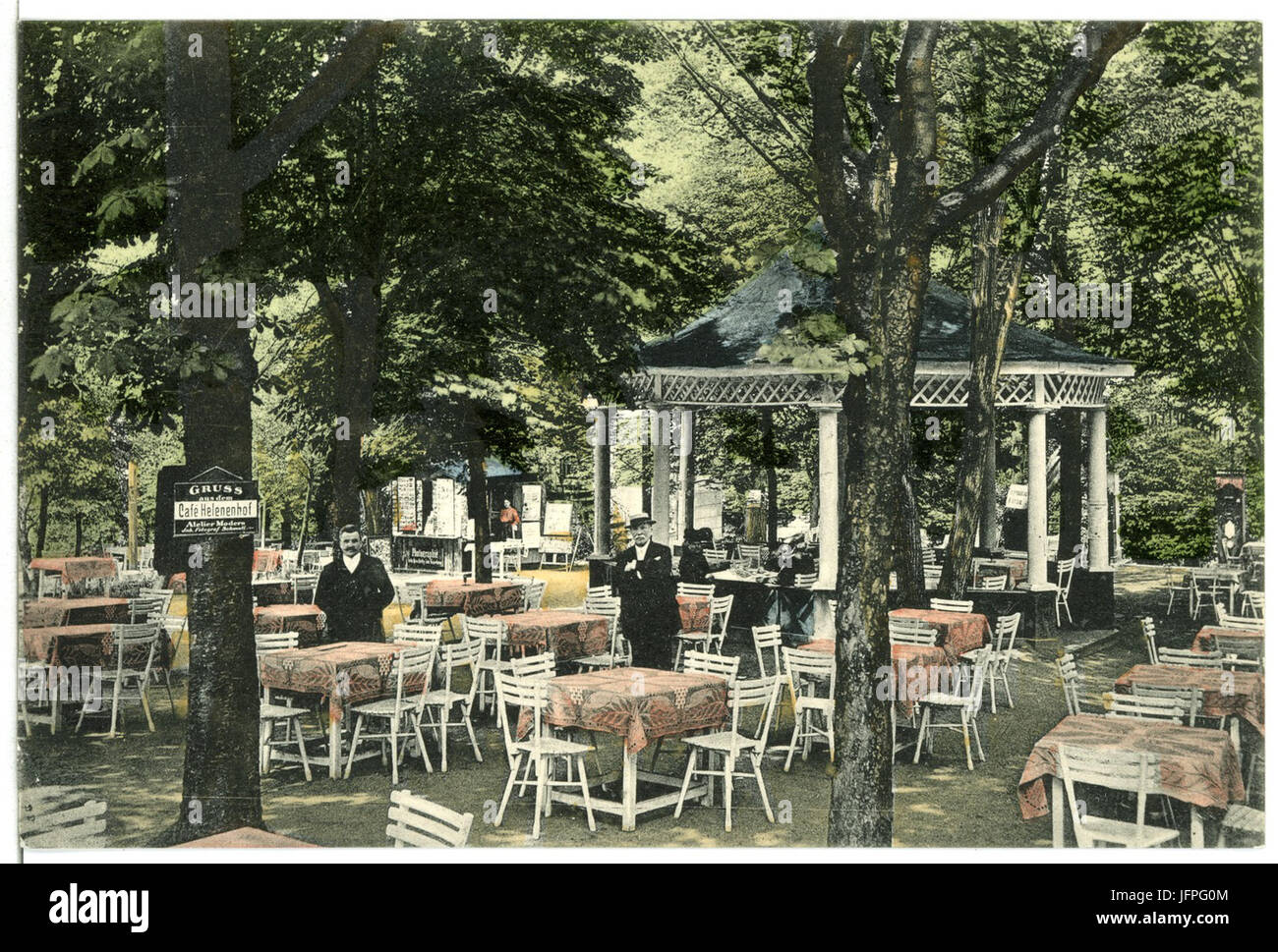 11764-Karlsbad-1910-Cafe Helenenhof-Brück & Sohn Kunstverlag Stockfoto