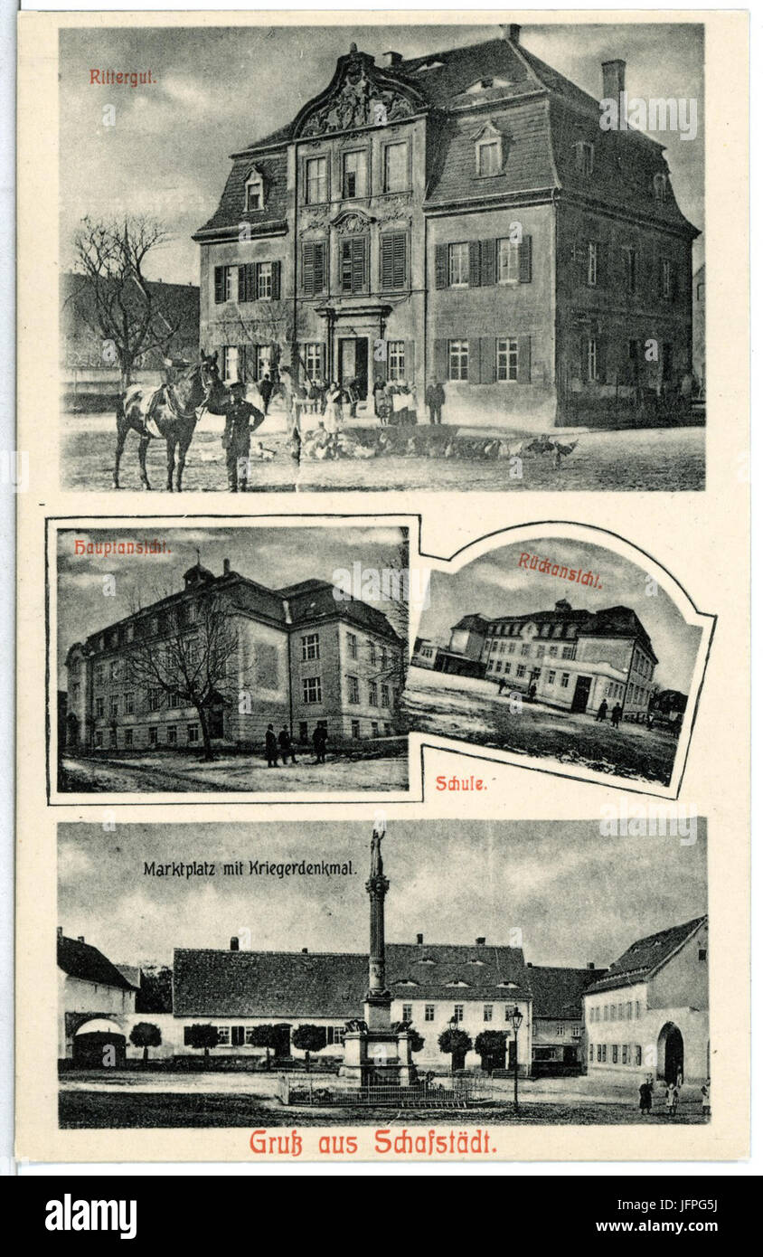 11874-Schafstädt-1910-Gegenspieler Stadtansichten-Brück & Sohn Kunstverlag Stockfoto