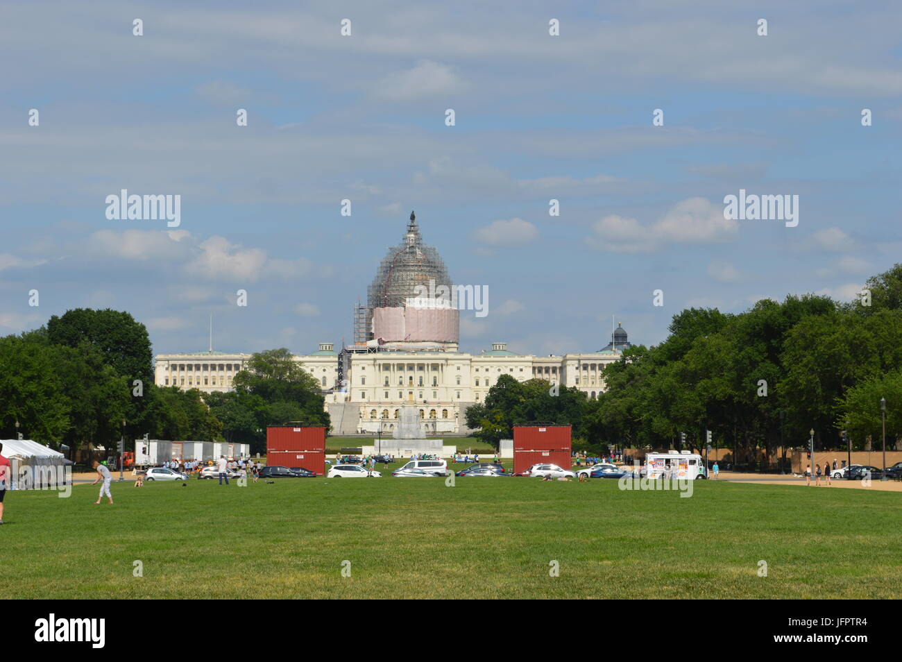 Kuppel des Kapitols unter Wartung im Jahr 2015 Stockfoto