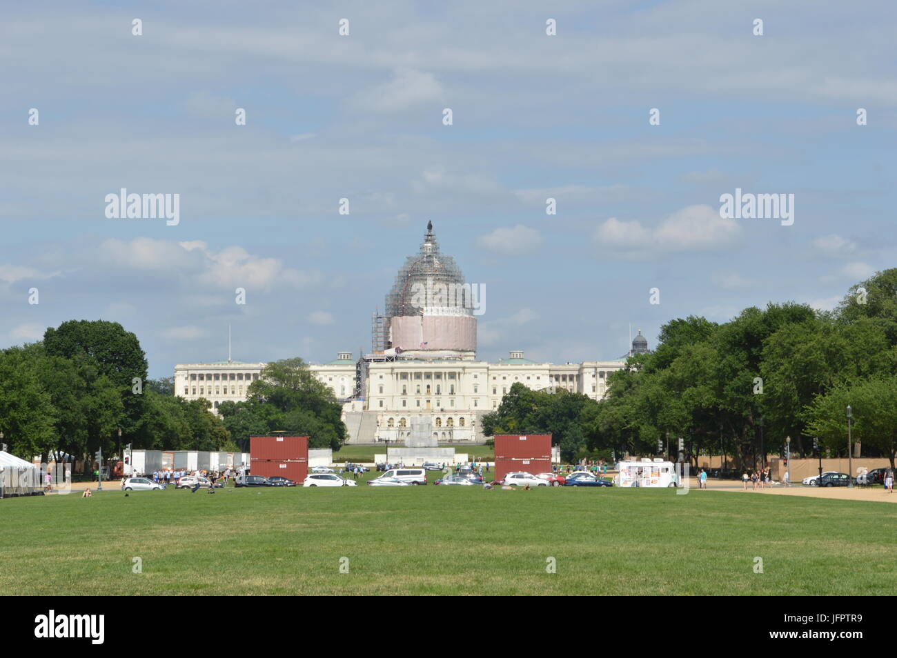 Kuppel des Kapitols unter Wartung im Jahr 2015 Stockfoto