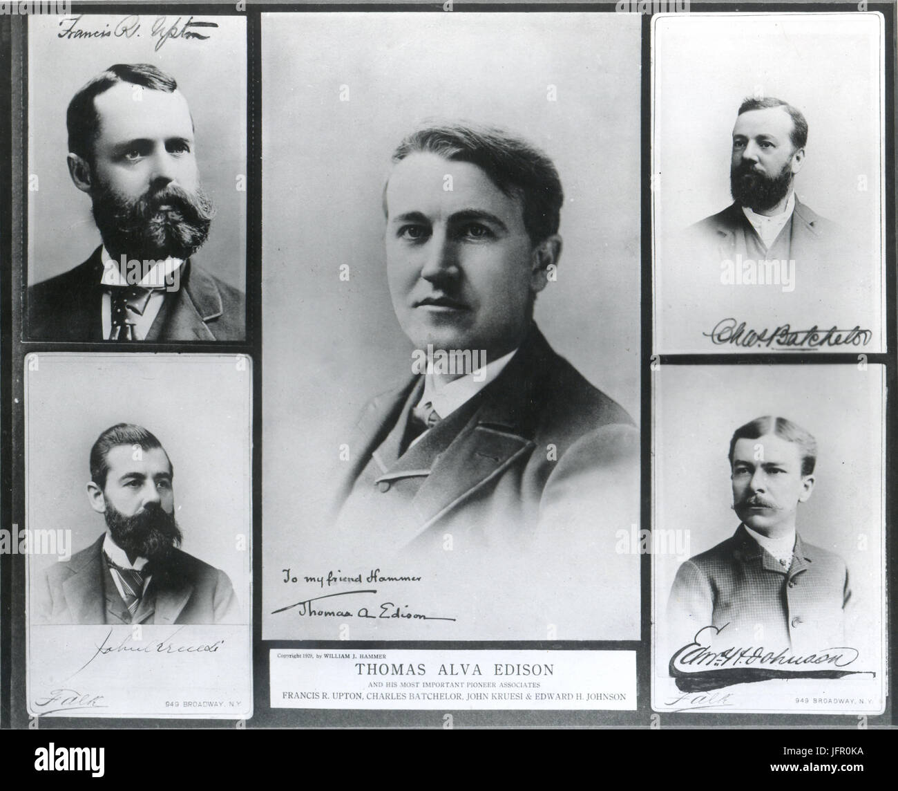 Thomas Edison und seine Mitarbeiter Stockfoto