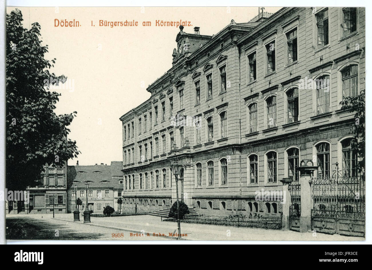 09958-Döbeln-1908-1. Erste bin Körnerplatz-Brück & Sohn Kunstverlag Stockfoto