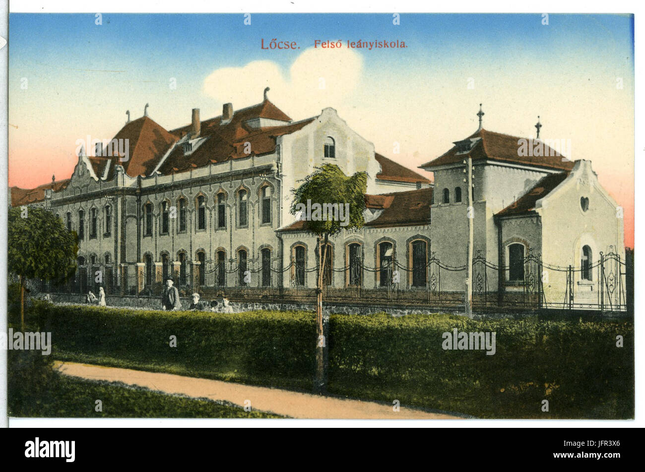 13673-Löcse-1911-Felsö Leanyskola-Brück & Sohn Kunstverlag Stockfoto