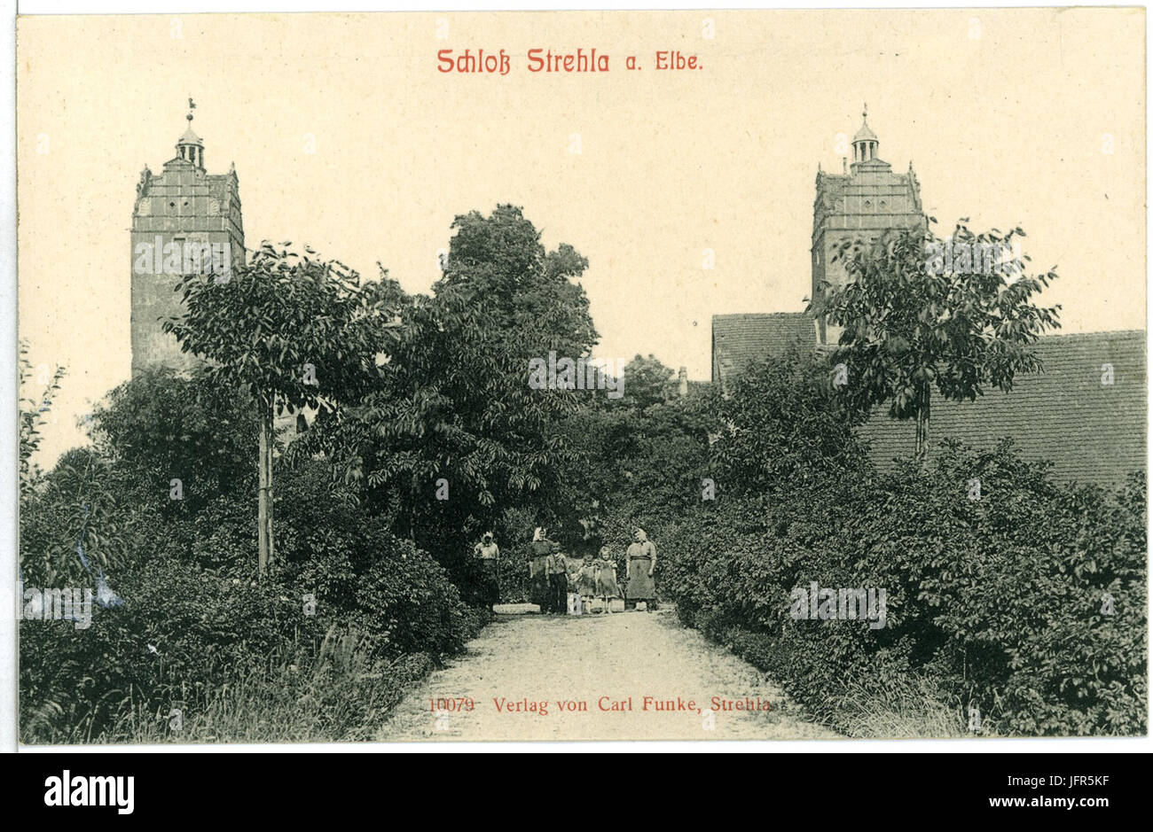 10079-Strehla-1908-Schloß-Brück & Sohn Kunstverlag Stockfoto