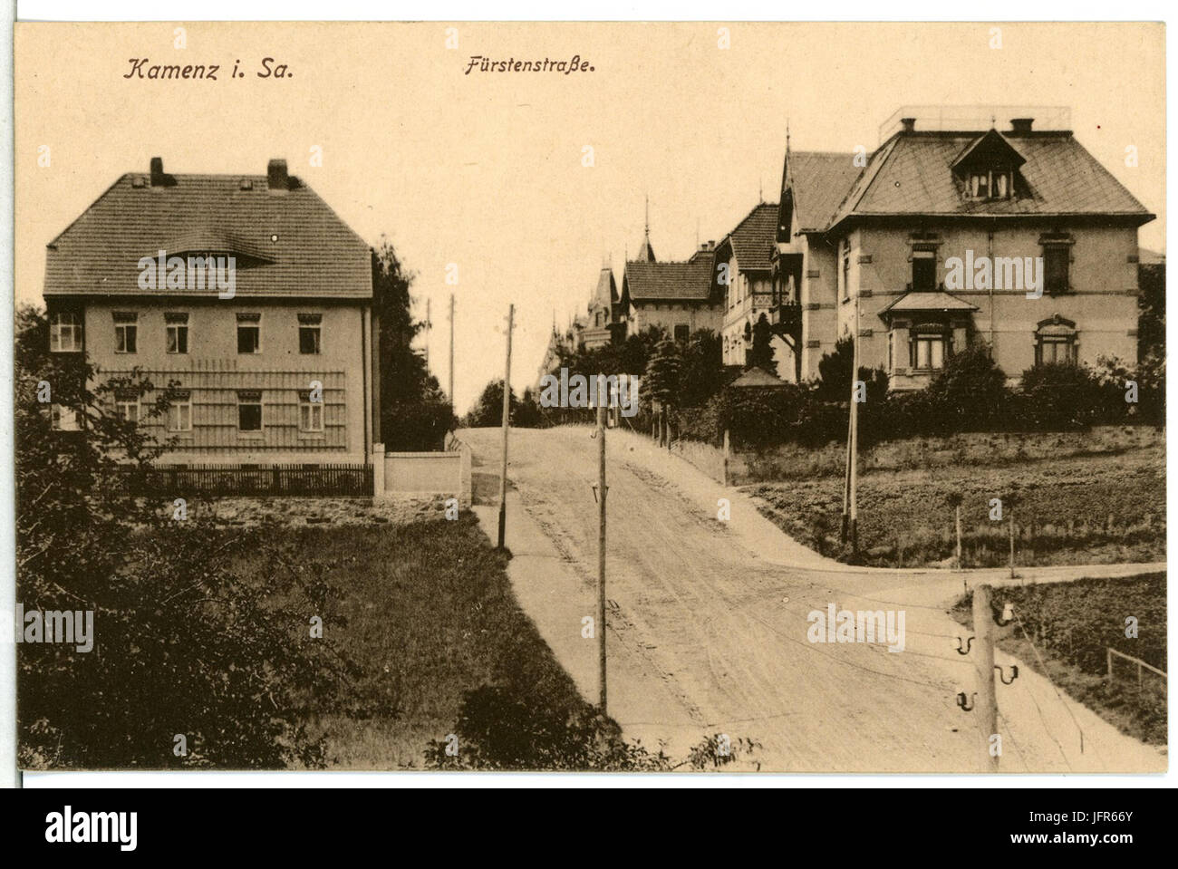 15208-Kamenz-1912-Fürstenstraße-Brück & Sohn Kunstverlag Stockfoto