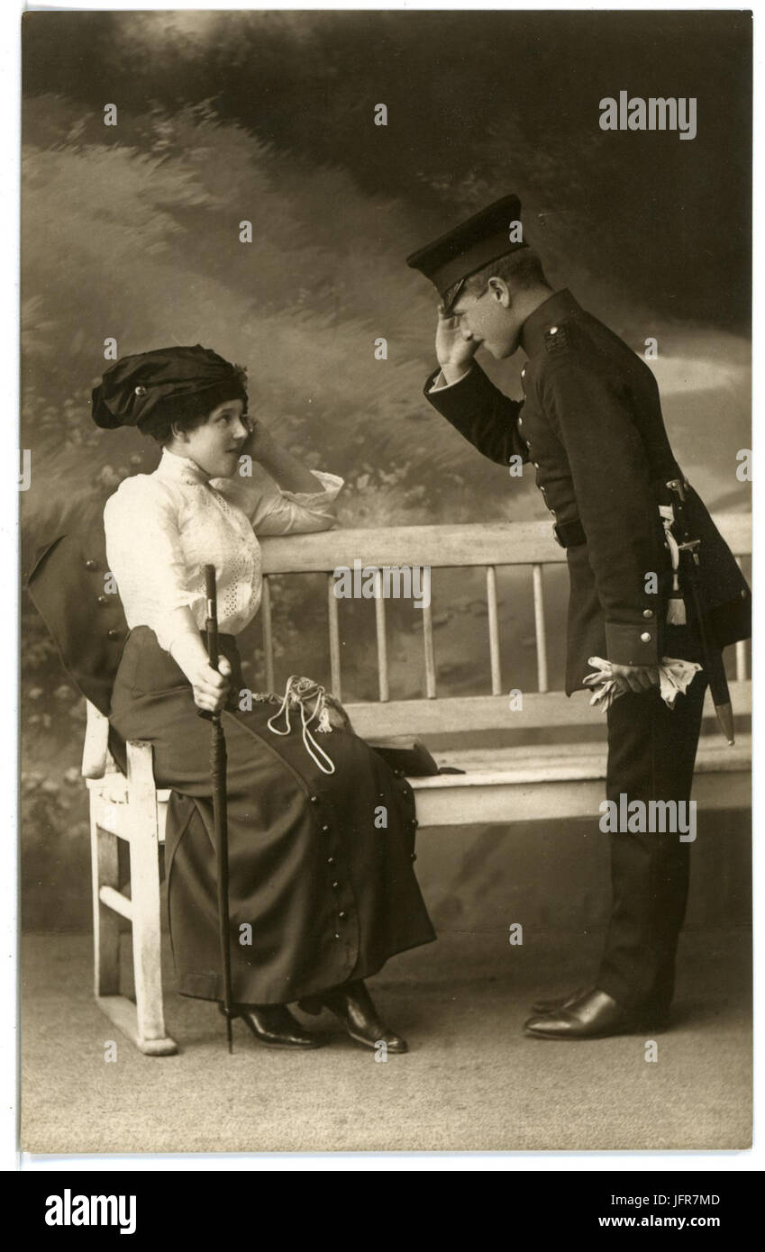 16166-Meißen-1913-Pioniere Im Park-Brück & Sohn Kunstverlag Stockfoto