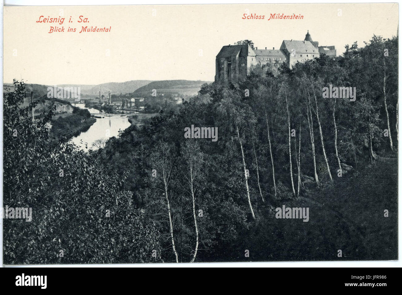 17234-Leisnig-1913-Schloß Mildenstein-Brück & Sohn Kunstverlag Stockfoto
