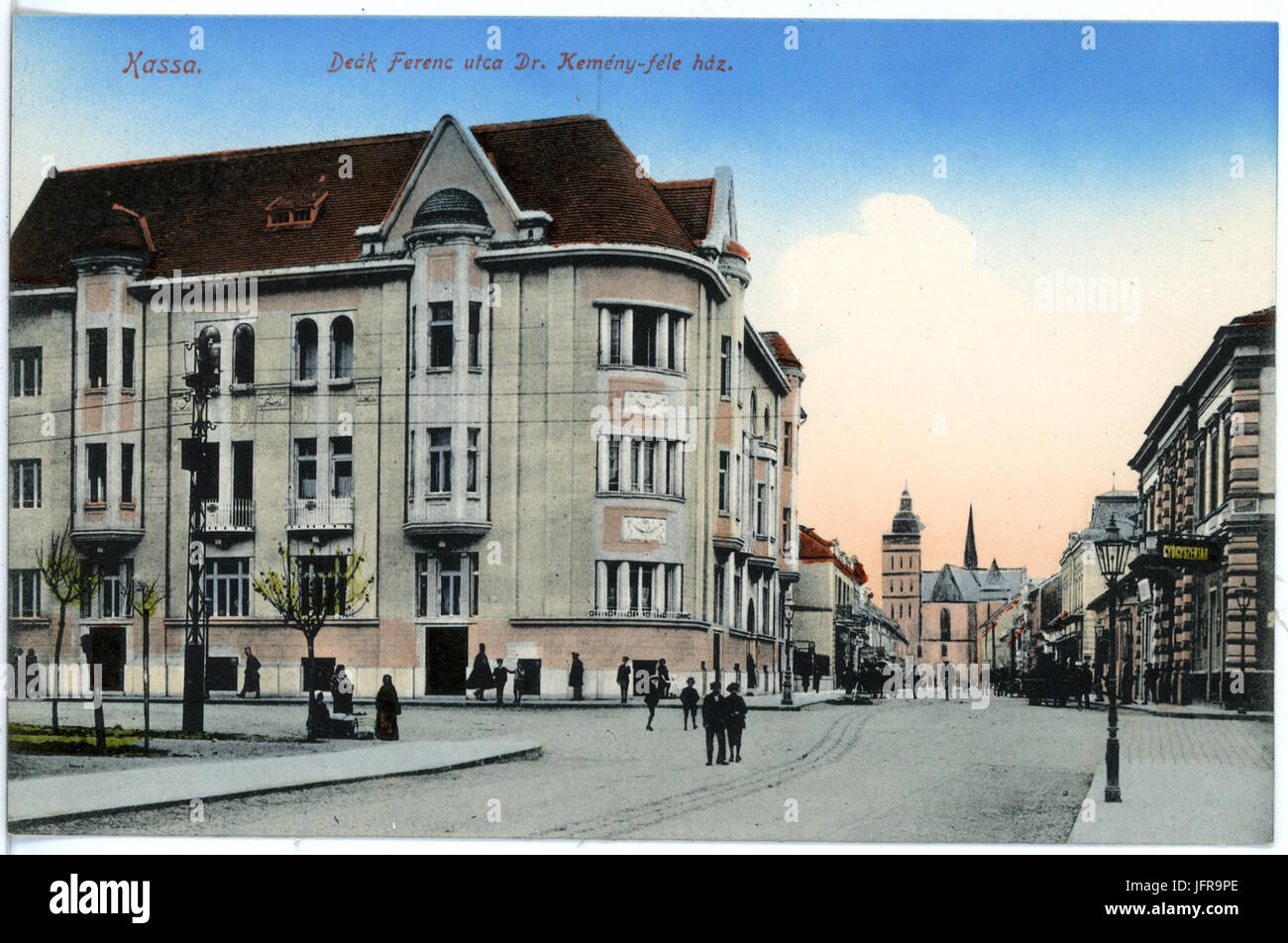 17573-Kassa-1914-Deak Ferenc Utca Dr. Kemeny Fele Haz-Brück & Sohn Kunstverlag Stockfoto